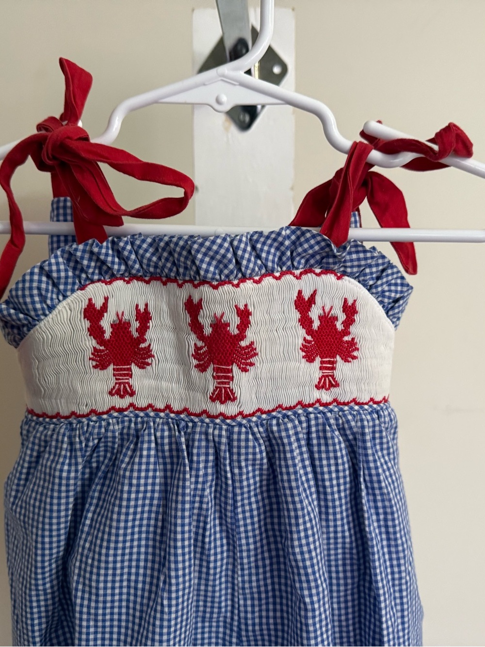 Mom & Me Smocked Lobster Romper - Picture 3 of 11
